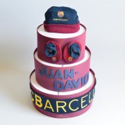 tarta de pañales F.C. barcelona