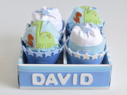 caja de cupcake de pañales personalizada