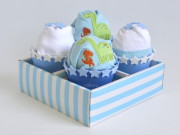 cupcake de pañales babyshower