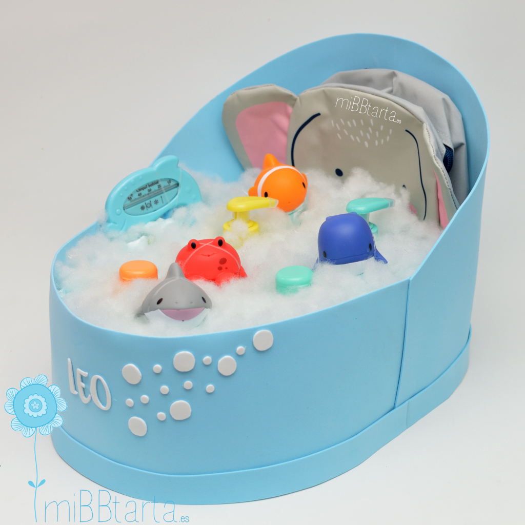 Tarta de pañales baño