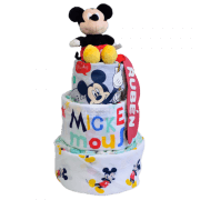 Tarta de pañales verano Mickey Minnie