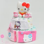 tarta pañales Hello Kitty