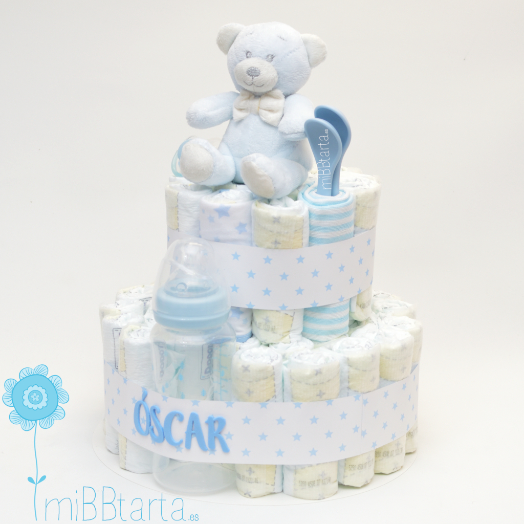 Tarta pañales niño