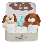 Canastilla para gemelos Unisex Perritos