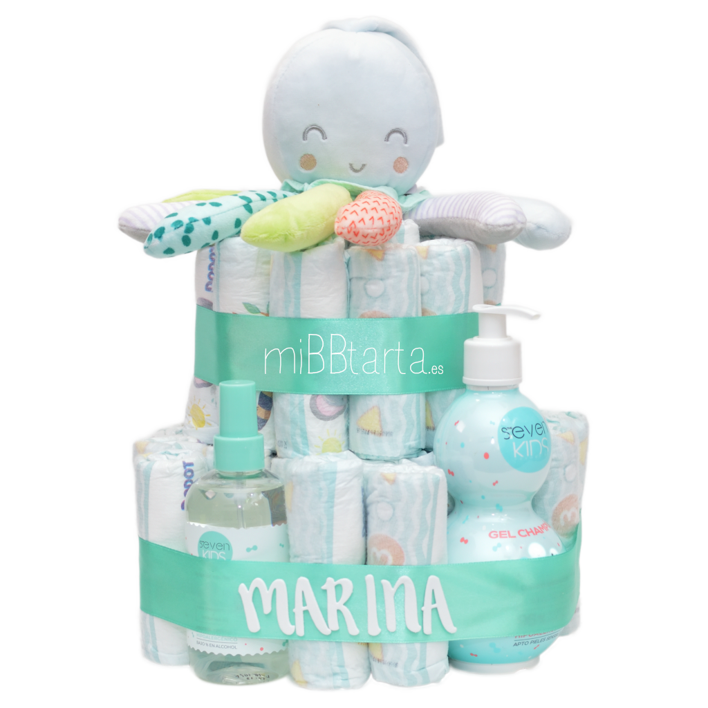 Tarta de pañales Seven Kids