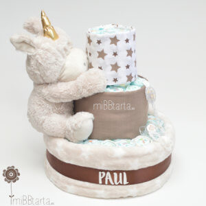 Tarta de pañales Unicornio