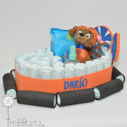 Tarta de pañales Patrulla Canina