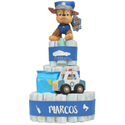 Tarta de pañales policía