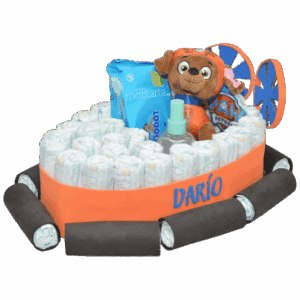 Barco de pañales Patrulla Canina