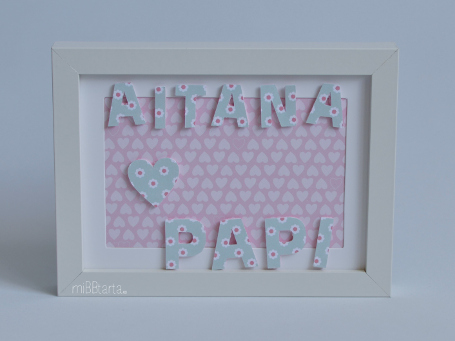 Cuadro para decorar la habitación del bebé I love papi