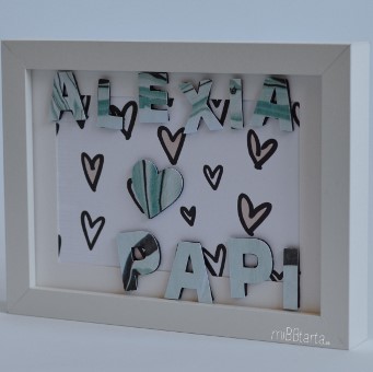 Regalo papá cuadro bebé