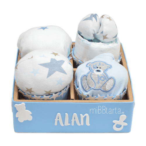 Caja regalo bebe cupcakes