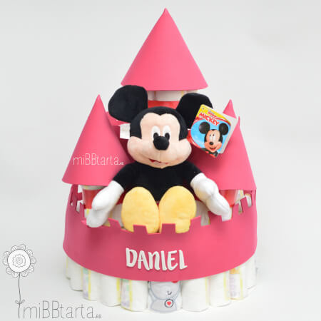 Castillo de pañales Mickey