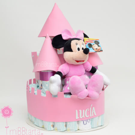 Castillo de pañales niña