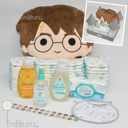 castillo hecho con pañales Harry Potter