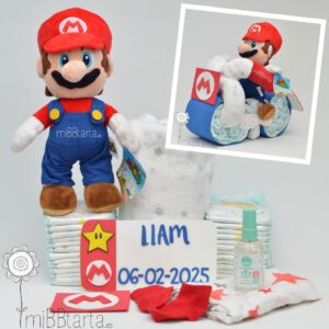 Tarta de pañales Mario Bros Tarta de pañales Mario Bros