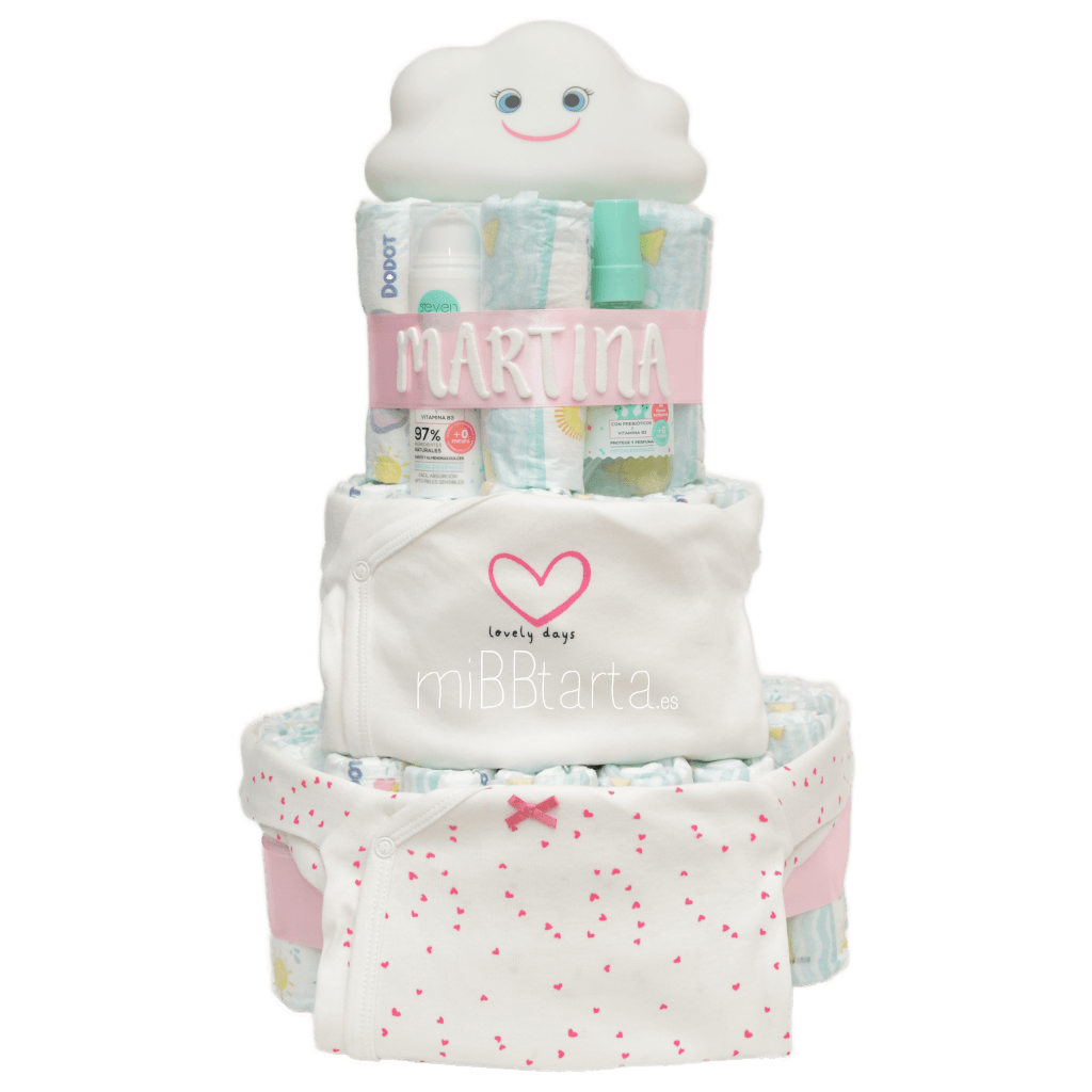 Tarta de pañales bodis