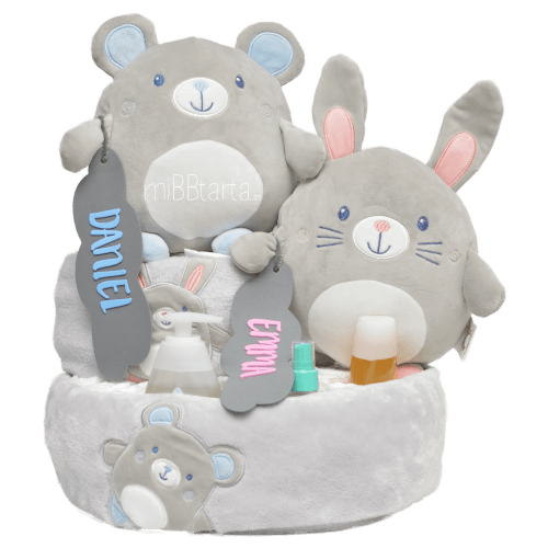 Tarta de pañales Gemelos