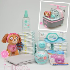 Tarta de pañales helicóptero patrulla canina Tarta de pañales helicóptero patrulla canina