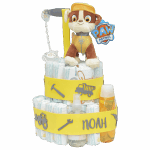 Tarta de pañales Patrulla Canina Rubble