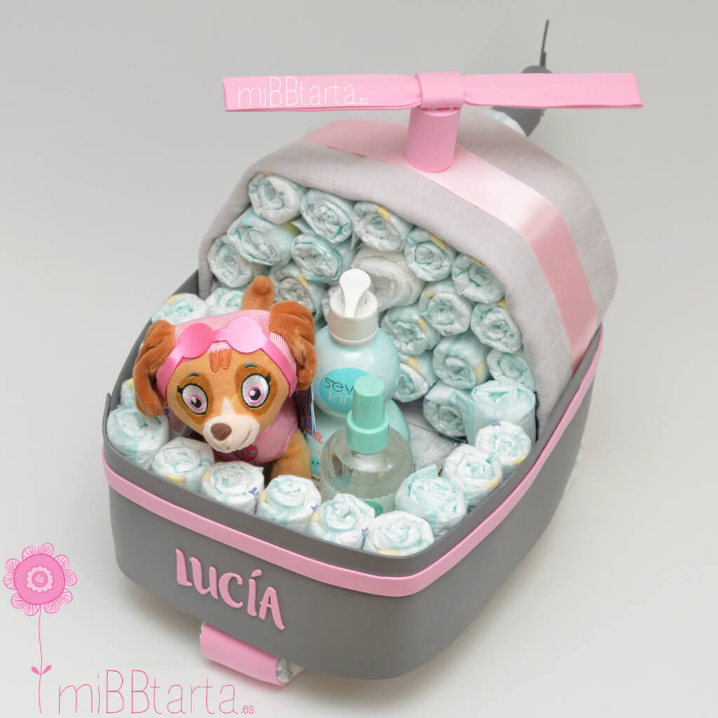 Tarta de pañales patrulla canina