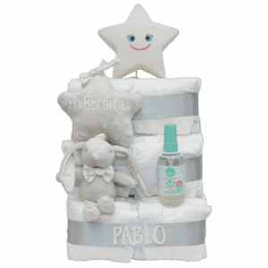 Tarta de pañales peluche musical