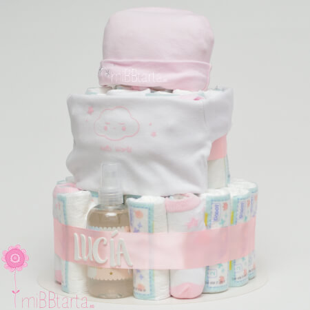 Tarta de pañales Dodot Sensitive