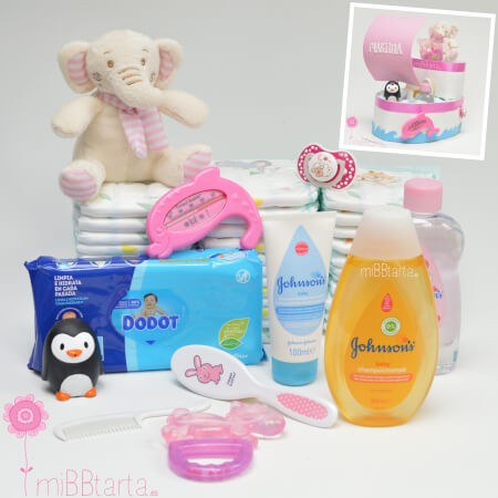 Barco de pañales niña