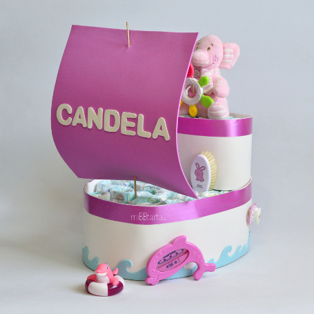 barco de pañales niño niña