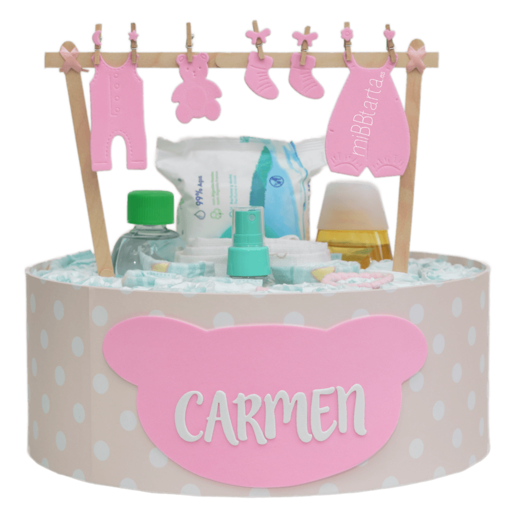Caja bebé regalo ropita tendida