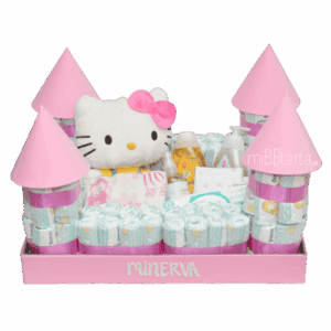 Castillo de pañales Hello Kitty