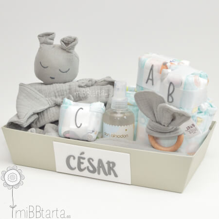 cesta para bebé personalizada