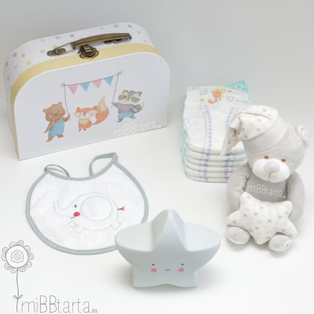 cesta recién nacido peluche musical