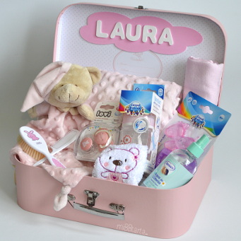 cesta para el bebe topitos