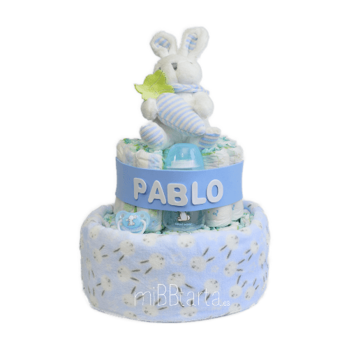 Tarta de pañales Conejito