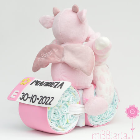 moto de pañales niña