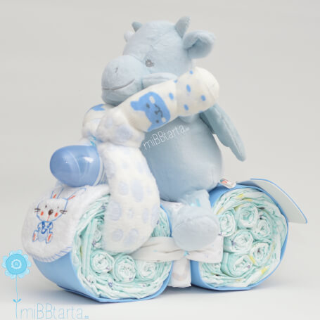 moto de pañales niño