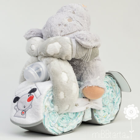 Moto de pañales para baby shower