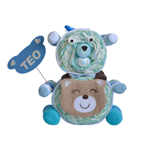 Oso de pañales para regalar al recién nacido