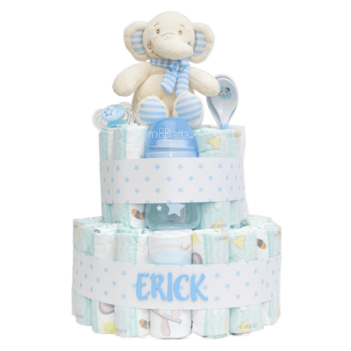 Pastel de pañales niño