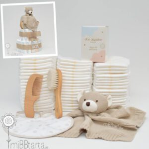 tarta con pañales unisex