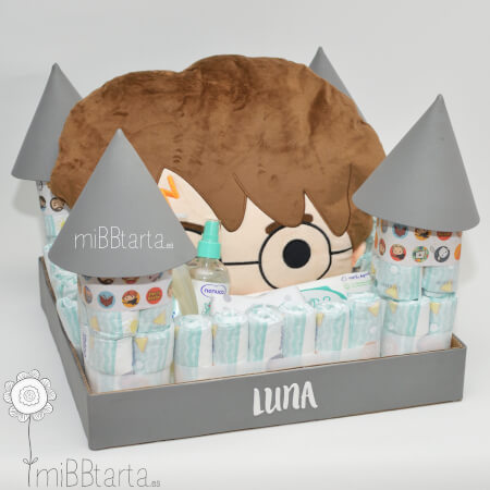 tarta de pañales Harry Potter