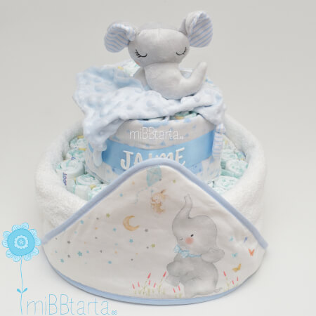 tarta de pañales baño