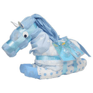 Tarta de pañales caballo balancín