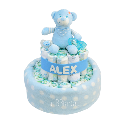 tarta de pañales corazón