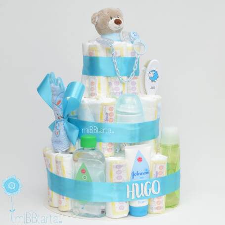 tarta de pañales grande niño