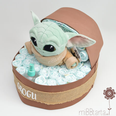 Tarta de pañales Grogu