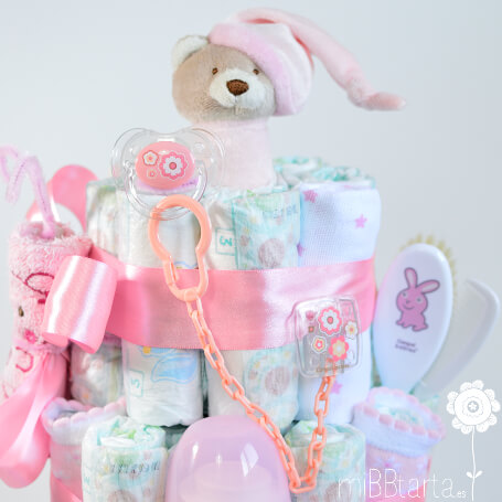 Tarta de pañales mariposa