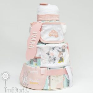 tarta de pañales Minnie Don Algodón Baby tarta de pañales Minnie Don Algodón Baby