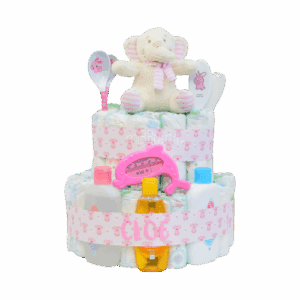 tarta de pañales niña